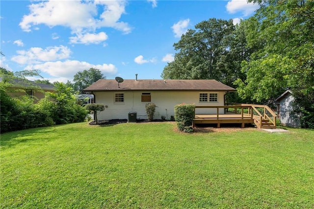 1409 Georgia Ave, East Point, GA 30344 - rear view of house with a deck and a yard