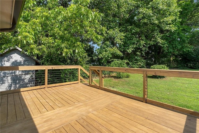 1409 Georgia Ave, East Point, GA 30344 - wooden terrace with a lawn