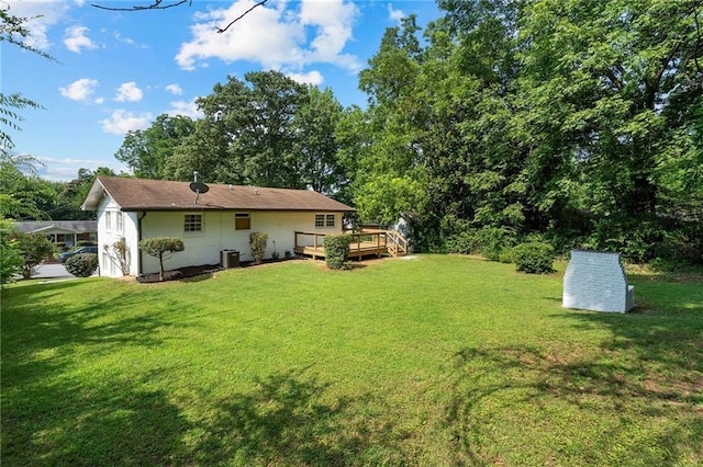 1409 Georgia Ave, East Point, GA 30344 - view of grassy yard featuring a deck