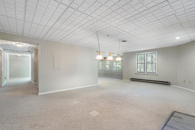940 Waters Reach Ct, Alpharetta, GA 30022 - carpeted spare room featuring baseboards and a baseboard radiator