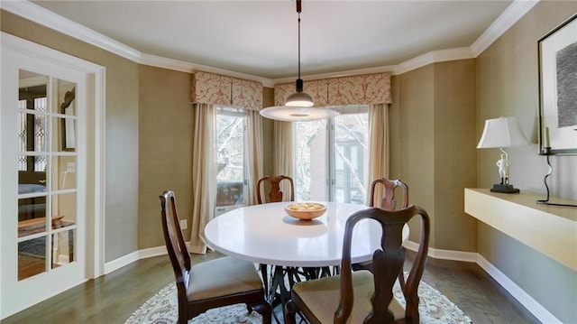 470 Ansley Walk Ter NE, Atlanta, GA 30309 - dining room featuring wood finished floors and ornamental molding