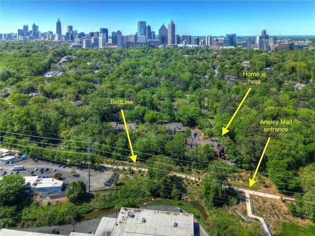 470 Ansley Walk Ter NE, Atlanta, GA 30309 - drone / aerial view of city skyline