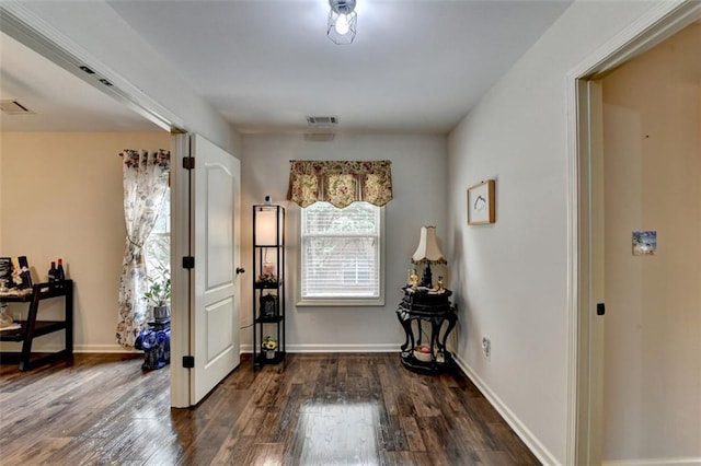 2837 Peachstone Ct, Lawrenceville, GA 30043 - foyer entrance with hardwood / wood-style flooring and baseboards