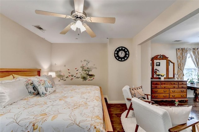 2837 Peachstone Ct, Lawrenceville, GA 30043 - bedroom featuring wood finished floors, baseboards, and ceiling fan