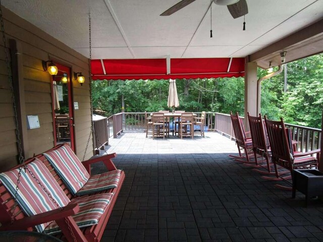 view of patio / terrace with ceiling fan