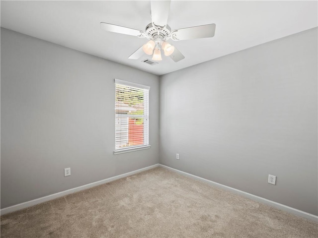 498 Walnut Woods Dr, Braselton, GA 30517 - empty room featuring baseboards, a ceiling fan, carpet flooring, and visible vents