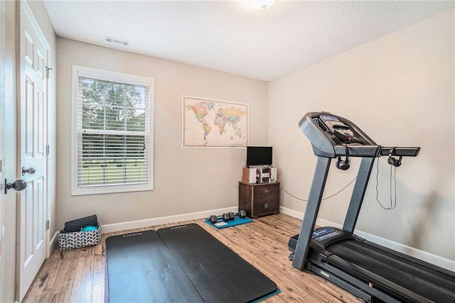 287 Jeremy Dr, Colbert, GA 30628 - workout room with wood finished floors and baseboards