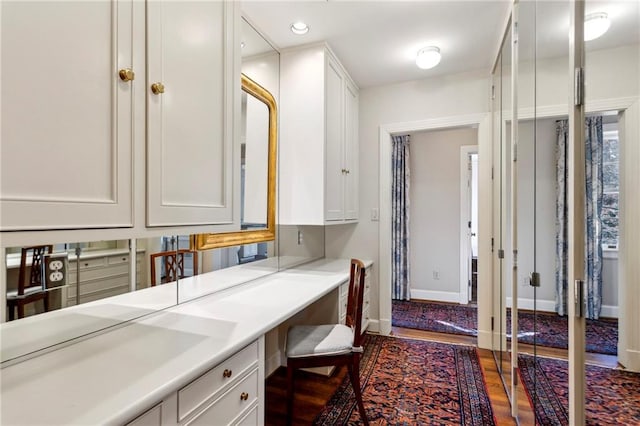 interior space featuring hardwood / wood-style floors