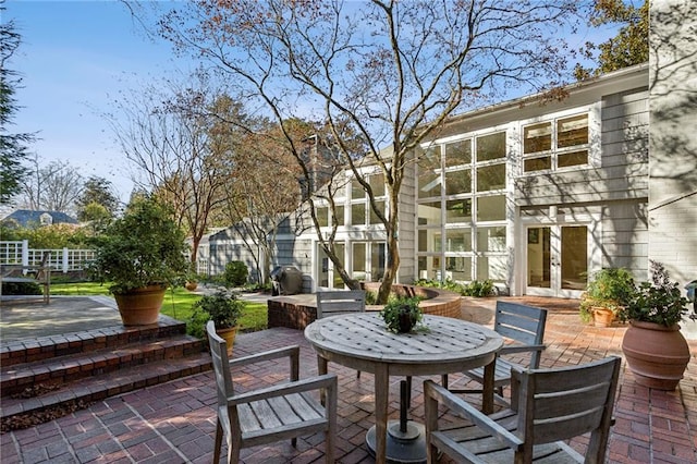 view of patio with french doors