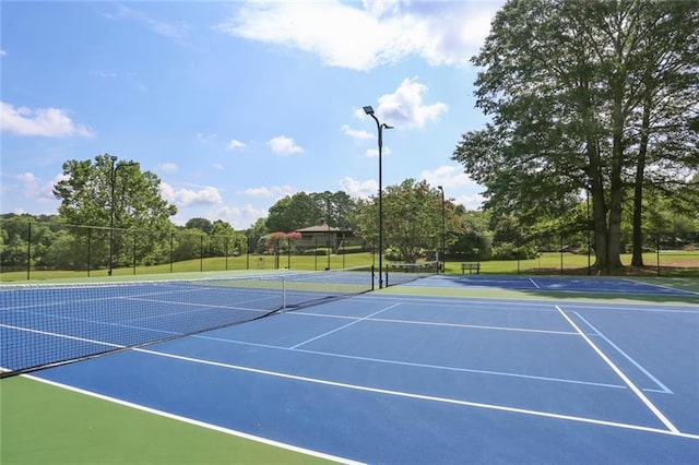 view of tennis court