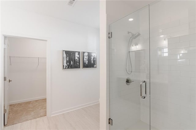 bathroom with walk in shower