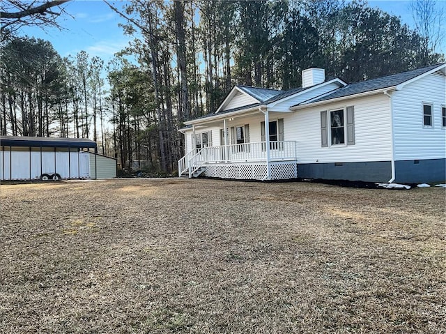 view of front of house featuring covered porch