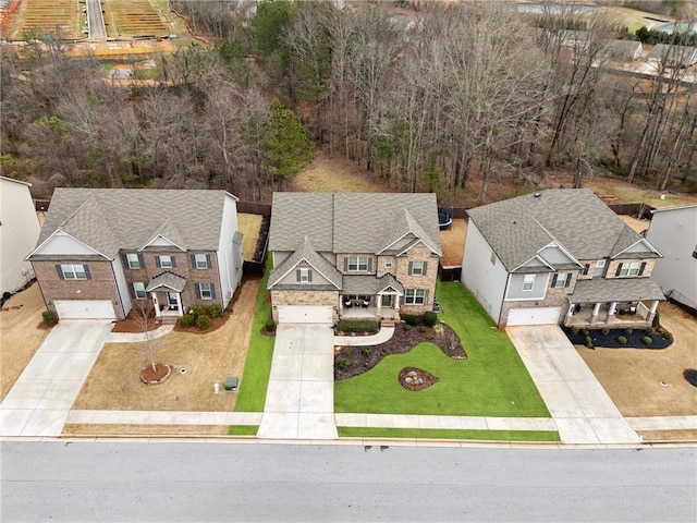 bird's eye view featuring a residential view