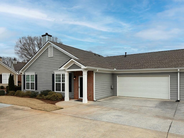 ranch-style house with a garage