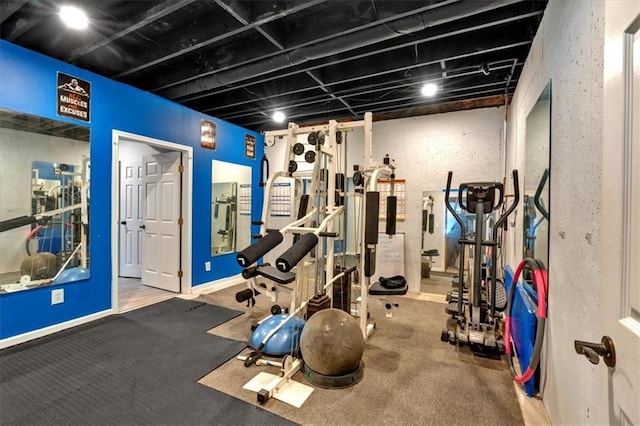 view of workout room