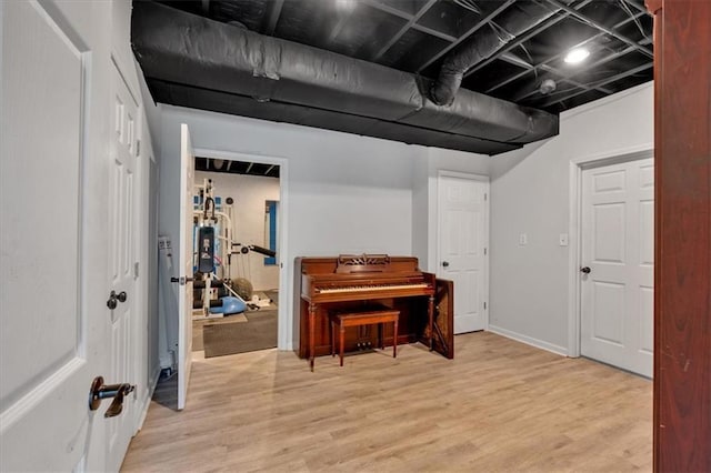 interior space featuring wood finished floors