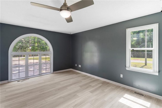 342 Spring Valley Rd, Waynesboro, GA 30830 - unfurnished room featuring wood finished floors, a ceiling fan, and baseboards