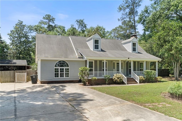 342 Spring Valley Rd, Waynesboro, GA 30830 - cape cod house with a porch and concrete driveway