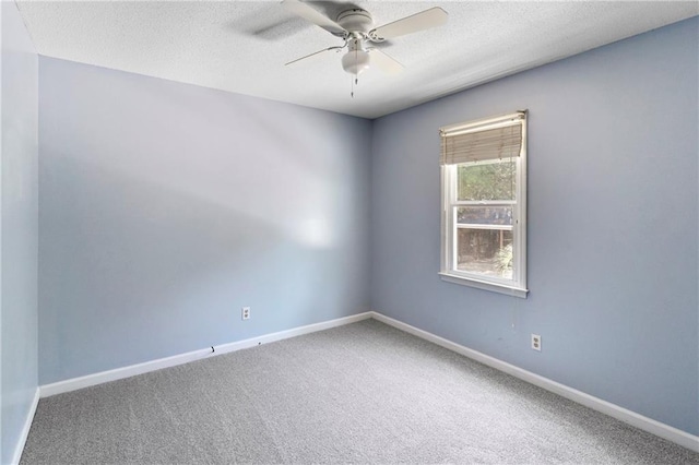 342 Spring Valley Rd, Waynesboro, GA 30830 - spare room with carpet, ceiling fan, baseboards, and a textured ceiling
