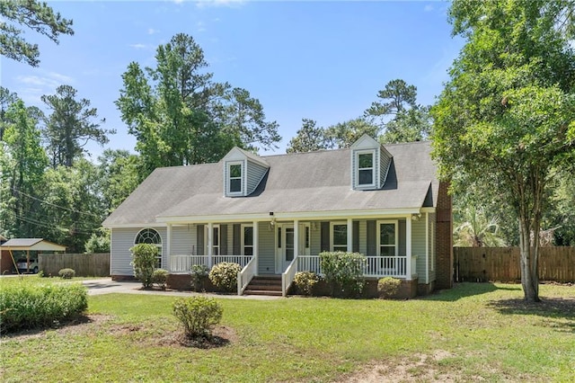 342 Spring Valley Rd, Waynesboro, GA 30830 - cape cod home featuring a porch