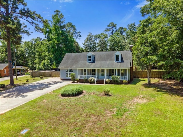 342 Spring Valley Rd, Waynesboro, GA 30830 - cape cod house with covered porch and concrete driveway