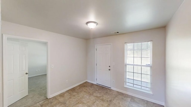 entryway with baseboards