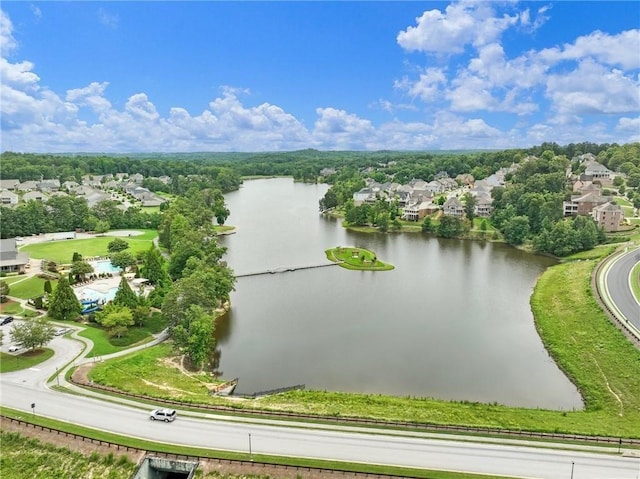 7712 Soaring Eagle Dr, Flowery Branch, GA 30542 - birds eye view of property with a water view and a residential view