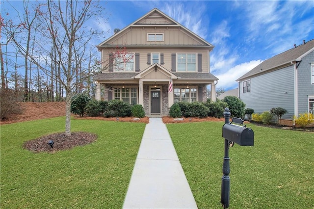 1803 Stone Bridge Way, Marietta, GA 30064 - craftsman-style house with a front yard and board and batten siding