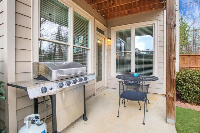 1803 Stone Bridge Way, Marietta, GA 30064 - view of patio / terrace with area for grilling and fence