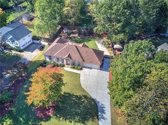 birds eye view of property