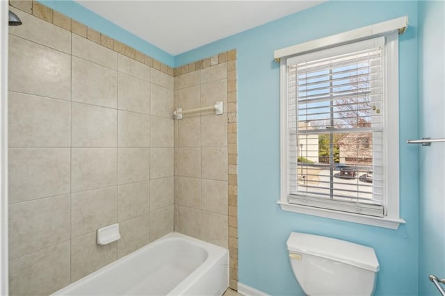 2143 Great Shoals Cir, Lawrenceville, GA 30045 - bathroom featuring toilet and bathing tub / shower combination