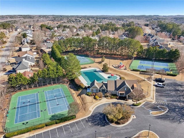 2143 Great Shoals Cir, Lawrenceville, GA 30045 - birds eye view of property featuring a residential view