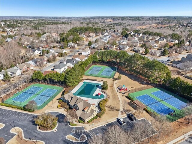 2143 Great Shoals Cir, Lawrenceville, GA 30045 - bird's eye view with a residential view