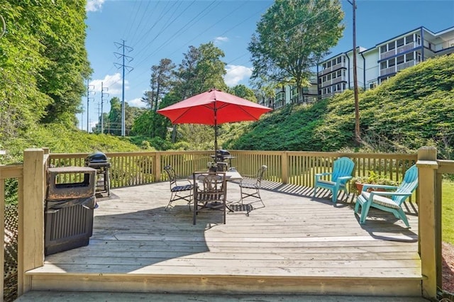 view of wooden terrace