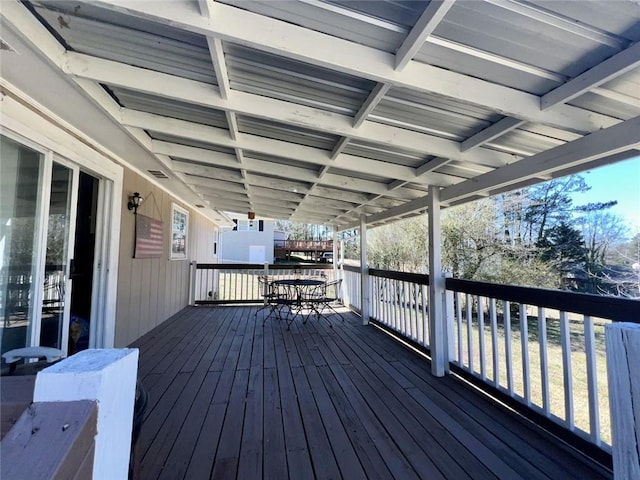 view of wooden terrace