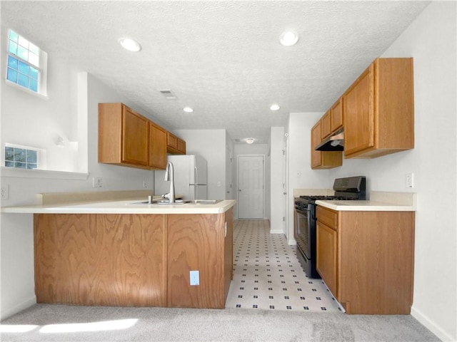 clothes washing area with hookup for a washing machine and hookup for an electric dryer