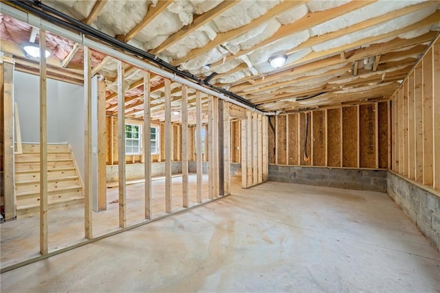 miscellaneous room with concrete flooring