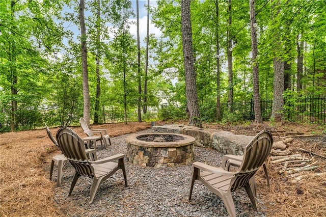 4020 Devereux Chase, Roswell, GA 30075 - view of patio featuring a fire pit