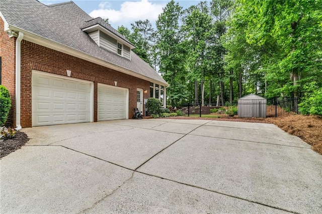 4020 Devereux Chase, Roswell, GA 30075 - view of side of home with brick siding, a shingled roof, concrete driveway, and an attached garage