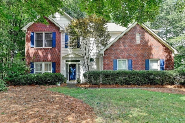 6520 Fairfield Trce, Suwanee, GA 30024 - view of front of property with brick siding and a front lawn