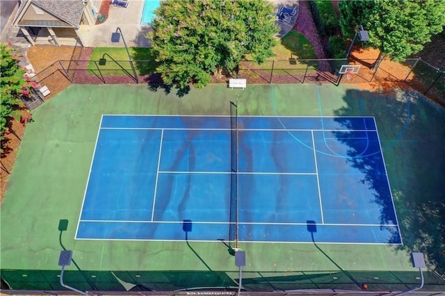 6520 Fairfield Trce, Suwanee, GA 30024 - view of tennis court with community basketball court