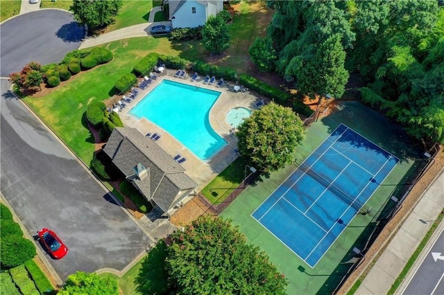 6520 Fairfield Trce, Suwanee, GA 30024 - aerial view of a pool area