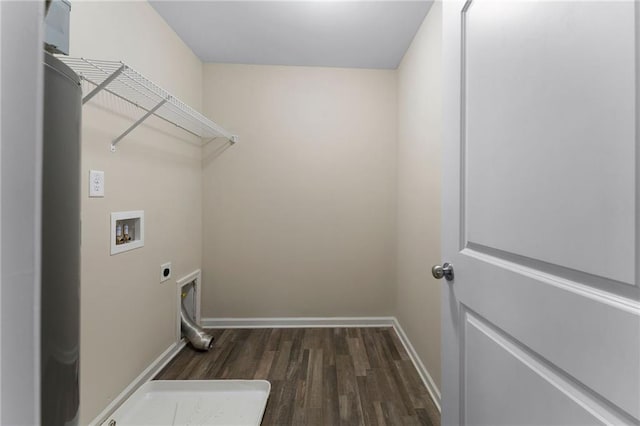 290 Middleton Ct, Chatsworth, GA 30705 - laundry room with electric dryer hookup, hookup for a washing machine, and wood finished floors