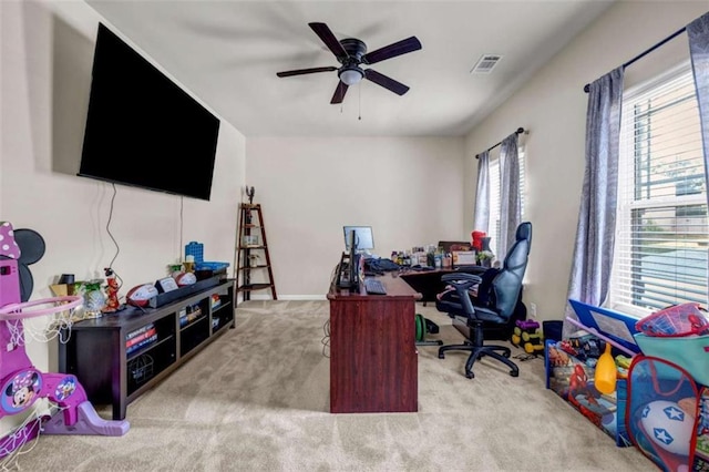 29 Madrid Ave, Newnan, GA 30263 - office space featuring ceiling fan, carpet floors, and baseboards