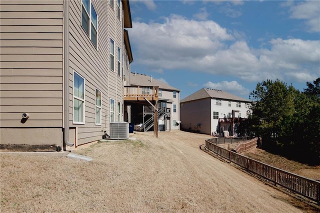 4594 Marching Ln, Fairburn, GA 30213 - exterior space with fence and central AC