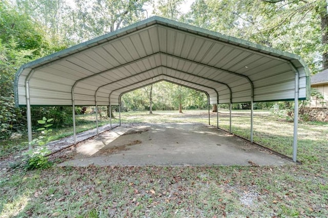 view of car parking with a carport