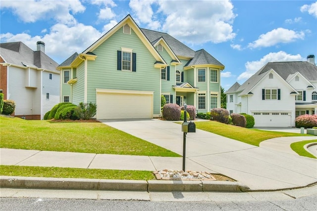 2727 Lost Mill Trce, Buford, GA 30519 - traditional home featuring driveway, a front yard, and a garage