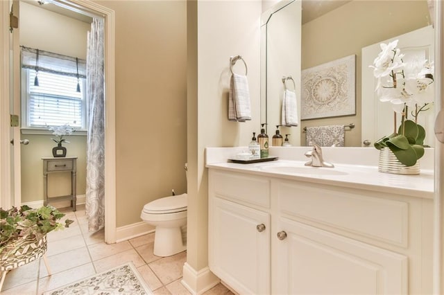 2727 Lost Mill Trce, Buford, GA 30519 - full bath with vanity, toilet, and tile patterned flooring