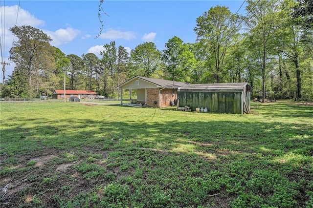 view of yard