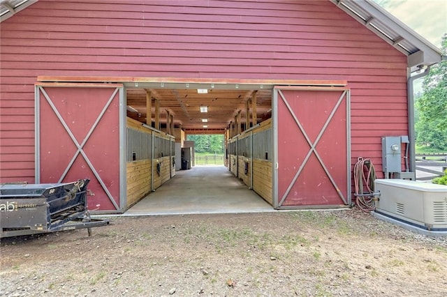 view of horse barn